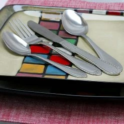 24-Piece New Wilmington Flatware Set (Service for 6) by Gibson Home -Flatware Sales Store silver gibson home flatware sets 98592150m 44 1000