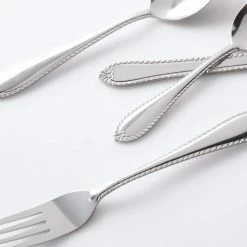 24-Piece New Wilmington Flatware Set (Service for 6) by Gibson Home -Flatware Sales Store silver gibson home flatware sets 98592150m 4f 1000