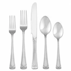 Evansville Frosted 20-Piece 18/0 Stainless Steel Flatware Set (Service for 4) by Hampton Forge