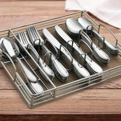 Lincoln - 46 Piece 18/0 Stainless Steel Flatware Set (Service for 8) by HAMPTON FORGE -Flatware Sales Store silver hampton forge flatware sets 267a046hfn 4f 1000