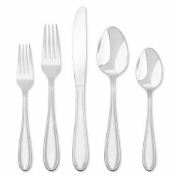 Lincoln - 46 Piece 18/0 Stainless Steel Flatware Set (Service for 8) by HAMPTON FORGE