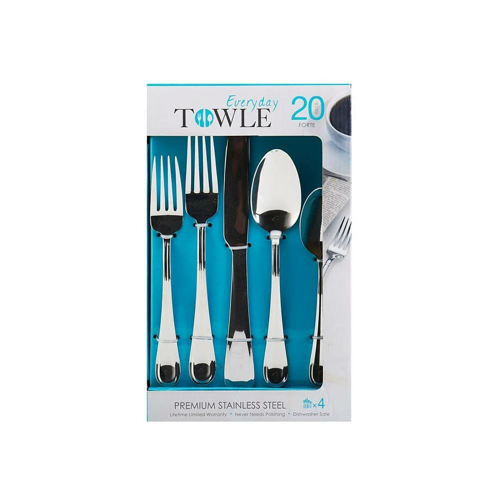 Forte 20-Piece 18/0 Stainless Steel Flatware Set (Service for 4) by International Silver 2 Forte 20-Piece 18/0 Stainless Steel Flatware Set (Service for 4) by International Silver - Image 2