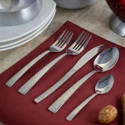 Baily 20-Piece Silver Stainless Steel Flatware Set (Service for 4) by MegaChef -Flatware Sales Store silver megachef flatware sets 985112452m 31 1000