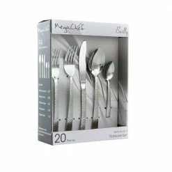Baily 20-Piece Silver Stainless Steel Flatware Set (Service for 4) by MegaChef