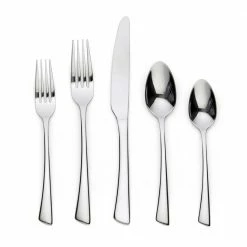 Clara 20 Piece Silver 18/0 Stainless Steel Flatware Set, Service for 4 by ORNATIVE