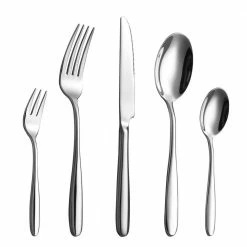 60-Piece 18/8 High Mirror Polish Stainless Steel Flatware Sets Silverware KnifeFork Spoon Set with Gift Box (Set for 12) by Velaze