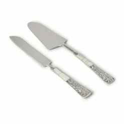 Fairmount Steel Cake Servers (Set of 2) by GAURI KOHLI