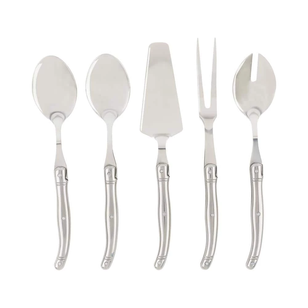 French Home Stainless Steel Laguiole 5-Piece Hostess Set by Unbranded 1 French Home Stainless Steel Laguiole 5-Piece Hostess Set by Unbranded