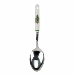 Christmas Tree Stainless Steel Serving Spoon with Ceramic Handle by Spode