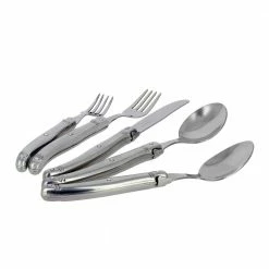 Laguiole 20-Piece Stainless-Steel Flatware Set, Stainless Steel Handles (Service for 4) by French Home 7 Laguiole 20-Piece Stainless-Steel Flatware Set, Stainless Steel Handles (Service for 4) by French Home -Flatware Sales Store stainless steel french home serving sets lg126 4f 1000