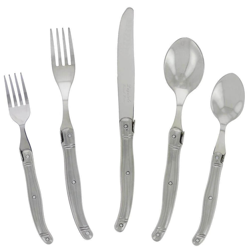 Laguiole 20-Piece Stainless-Steel Flatware Set, Stainless Steel Handles (Service for 4) by French Home 2 Laguiole 20-Piece Stainless-Steel Flatware Set, Stainless Steel Handles (Service for 4) by French Home - Image 2