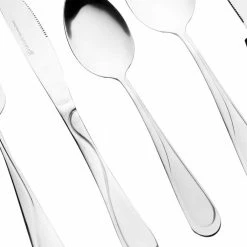 Trillium Plus 24-Piece Stainless Steel Flatware Set (Service for 4) by Gibson Home 7 Trillium Plus 24-Piece Stainless Steel Flatware Set (Service for 4) by Gibson Home -Flatware Sales Store stainless steel gibson home flatware sets 985100582m 1f 1000