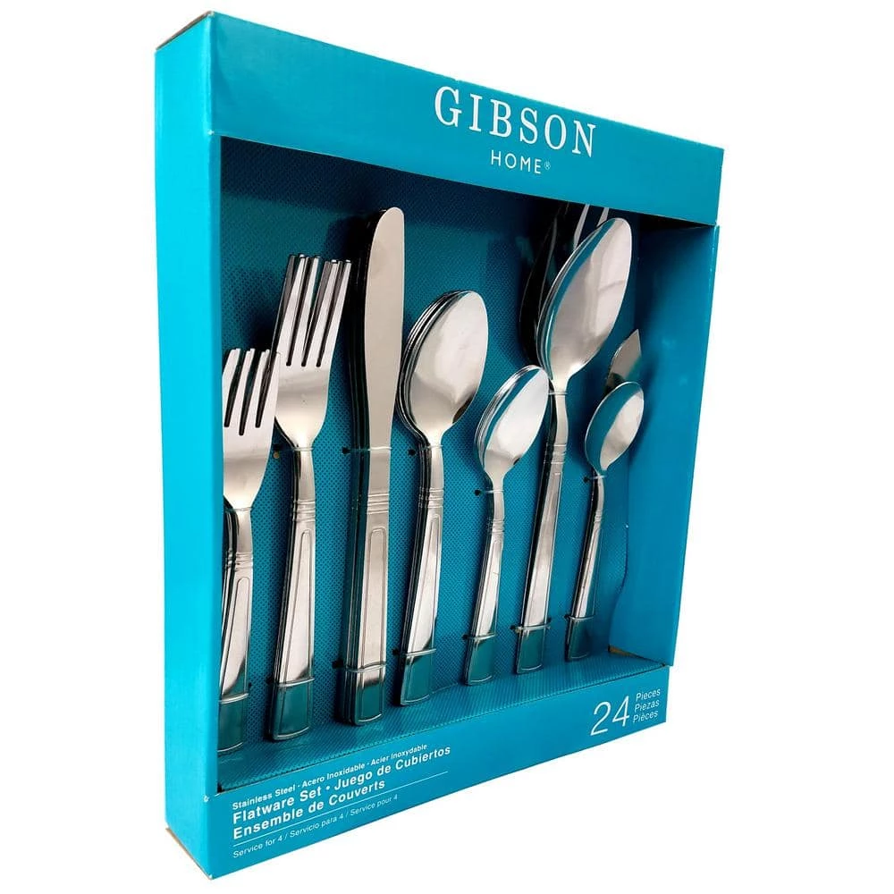 Sefton 24-Piece Flatware Set (Service for 4) by Gibson Home 4 Sefton 24-Piece Flatware Set (Service for 4) by Gibson Home - Image 4