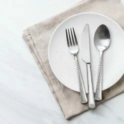 Vale Hammered 20 Piece 18/0 Stainless Steel Flatware Set (Service for 4) Forged by Skandia -Flatware Sales Store stainless steel hammered finish skandia flatware sets sff18n20sb 4f 1000