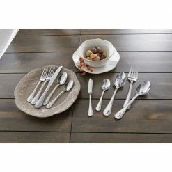 65-Piece French Perle Flatware Set (Service for 12) by Lenox -Flatware Sales Store stainless steel lenox flatware sets 829739 4f 1000