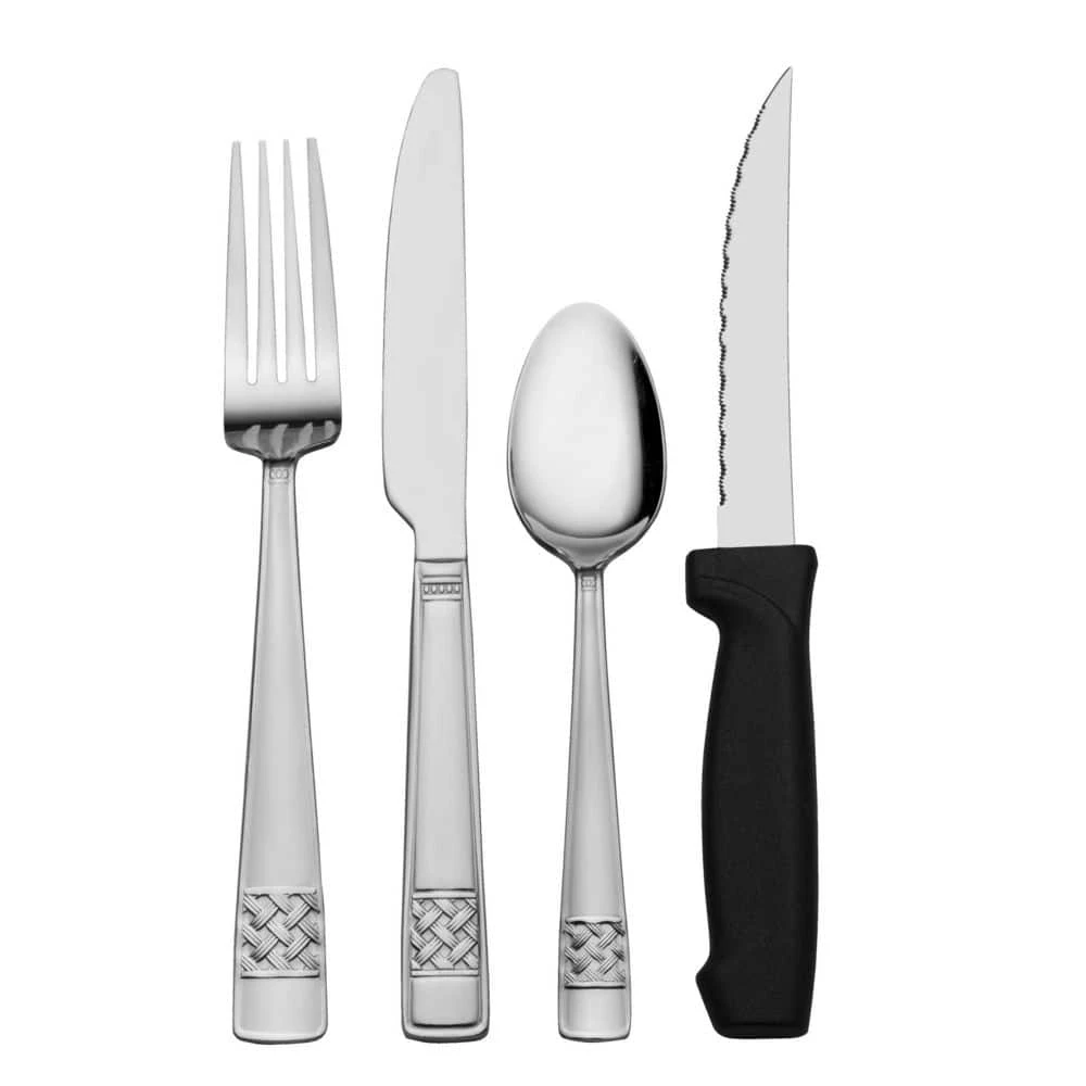 Carlisle 16-Piece 18/0-Stainless Steel Flatware Set (Service for 4) by Pfaltzgraff 1 Carlisle 16-Piece 18/0-Stainless Steel Flatware Set (Service for 4) by Pfaltzgraff