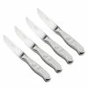 4-Piece Stainless Steel forged Engraved Steak Knife Set by Tramontina