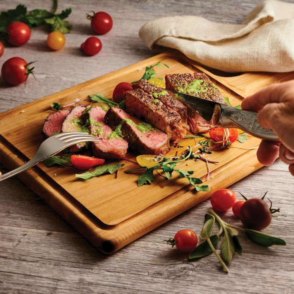 8-Piece Stainless Steel forged Engraved Steak Knife and Dinner fork Set by Tramontina 5 8-Piece Stainless Steel forged Engraved Steak Knife and Dinner fork Set by Tramontina - Image 5