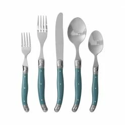 French Home Laguiole 20-Piece Aegean Teal Stainless Steel Flatware Set (Service for 4) by Unbranded