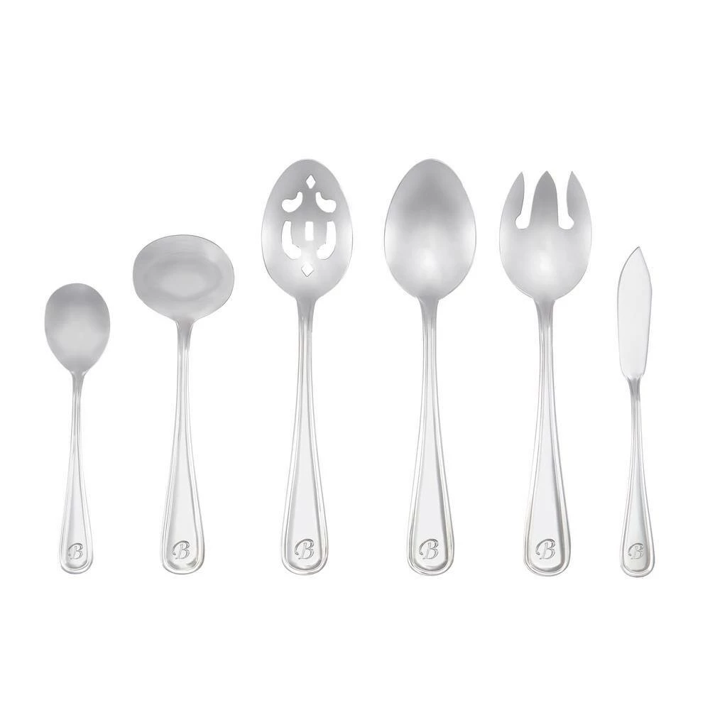 Marina Monogrammed Letter W 46-Piece Silver Stainless Steel Flatware Set (Service for 8) by RiverRidge Home 4 Marina Monogrammed Letter W 46-Piece Silver Stainless Steel Flatware Set (Service for 8) by RiverRidge Home - Image 4