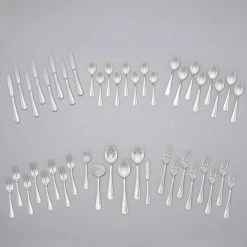 Marina Monogrammed Letter W 46-Piece Silver Stainless Steel Flatware Set (Service for 8) by RiverRidge Home 6 Marina Monogrammed Letter W 46-Piece Silver Stainless Steel Flatware Set (Service for 8) by RiverRidge Home -Flatware Sales Store w riverridge home flatware sets 10 221 4f 1000