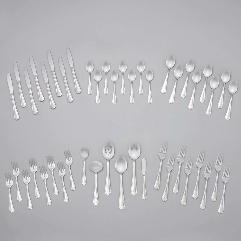 Marina Monogrammed Letter W 46-Piece Silver Stainless Steel Flatware Set (Service for 8) by RiverRidge Home 3 Marina Monogrammed Letter W 46-Piece Silver Stainless Steel Flatware Set (Service for 8) by RiverRidge Home - Image 3