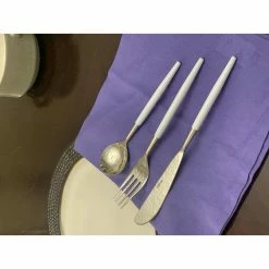 White Flatware Set 5-Piece Place Setting (Hammered Mouth) by Vibhsa -Flatware Sales Store white flatware sets gt702 1f 1000