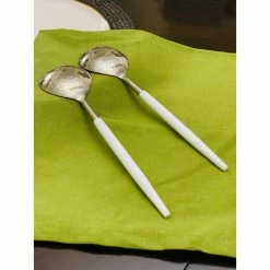 White 6-Piece Tablespoon Serving for 6 (Hammered Mouth) by Vibhsa -Flatware Sales Store white flatware sets gt704 4f 1000