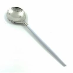 White 6-Piece Tablespoon Serving for 6 (Hammered Mouth) by Vibhsa